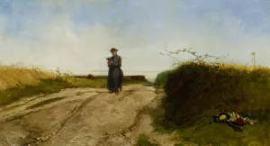 Approaching a Surprise by Eugene Lepoittevin - Oil Painting Reproduction