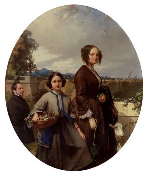 La Famille Havin by Eugene Lepoittevin Oil Painting