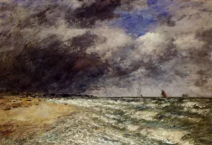 A Squall from Northwest by Eugene-Louis Boudin Oil Painting