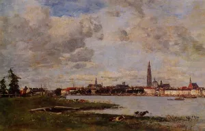 Anvers, la Tete de Flanders by Eugene-Louis Boudin - Oil Painting Reproduction