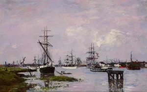 Anvers, The Port Oil painting by Eugene-Louis Boudin
