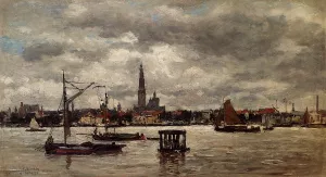 Anvers, the Scheldt painting by Eugene-Louis Boudin