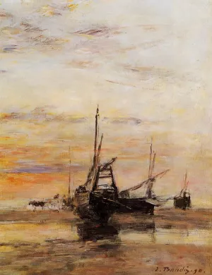 Berck: Low Tide by Eugene-Louis Boudin Oil Painting