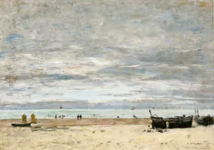 Berck, The Beach at Low Tide by Eugene-Louis Boudin Oil Painting