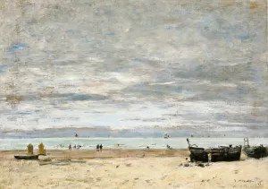 Berck, The Beach at Low Tide Oil painting by Eugene-Louis Boudin