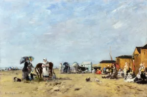 Berck, the Beach by Eugene-Louis Boudin - Oil Painting Reproduction