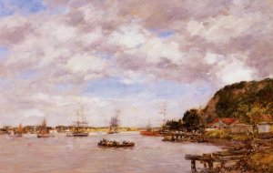 Bordeaux, la Cargonne a Larmont by Eugene-Louis Boudin Oil Painting