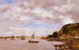 Bordeaux, la Cargonne a Larmont Oil painting by Eugene-Louis Boudin