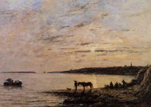 Brest, the Harbor by Eugene-Louis Boudin Oil Painting