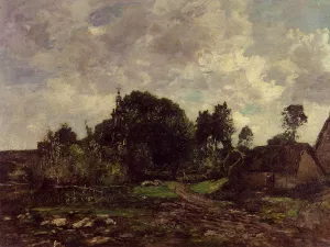 Breton Landscape by Eugene-Louis Boudin - Oil Painting Reproduction