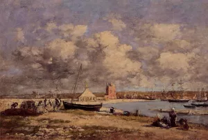 Camaret by Eugene-Louis Boudin Oil Painting
