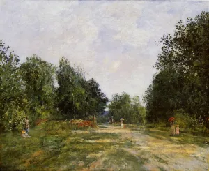 Cordier Park, Trouville by Eugene-Louis Boudin - Oil Painting Reproduction