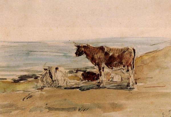 Cows near the Shore