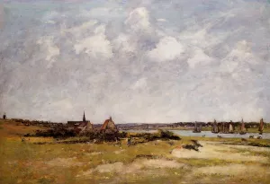 Etaples, La Canache. High Tide by Eugene-Louis Boudin Oil Painting