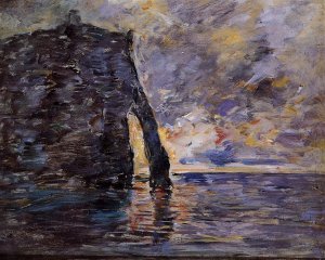 Etretat: Le Falaise d'Aval by Eugene-Louis Boudin Oil Painting