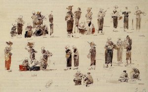 Figure Study by Eugene-Louis Boudin Oil Painting