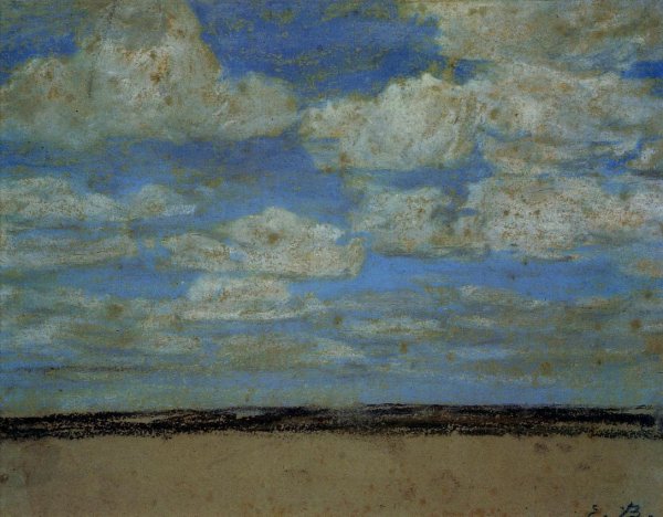 Fine Weather on the Estuary by Eugene-Louis Boudin - Hand-Painted Oil Painting Reproduction