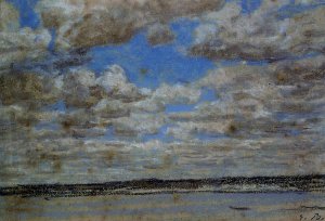 Flood Like Sea by Eugene-Louis Boudin Oil Painting