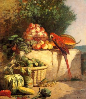 Fruit and Vegetables with a Parrot