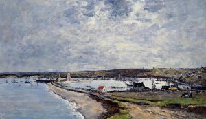 General View of Camaret by Eugene-Louis Boudin Oil Painting
