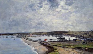 General View of Camaret by Eugene-Louis Boudin - Oil Painting Reproduction