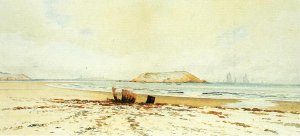Harbor Scene by Eugene-Louis Boudin Oil Painting