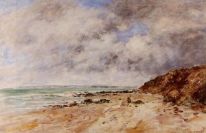 Hennequeville, near Trouville by Eugene-Louis Boudin Oil Painting