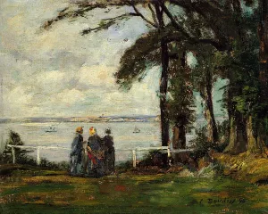 Honfleur, La Cote de Grace by Eugene-Louis Boudin Oil Painting