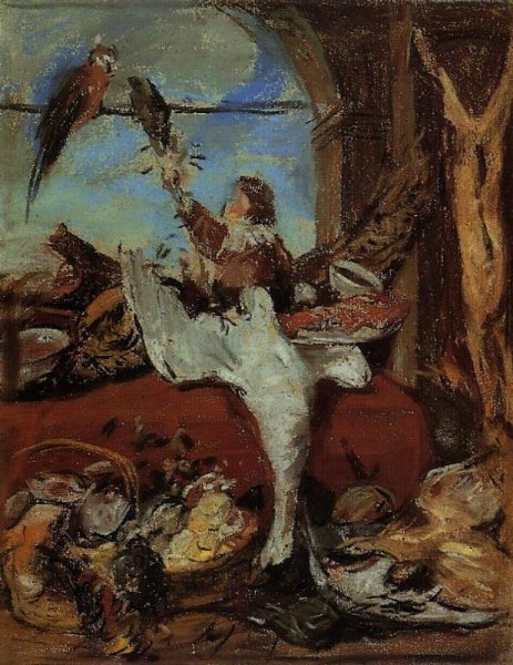 Main Product Photo of Interior of a Pantry after Frans Snyders Painting by Eugene-Louis Boudin