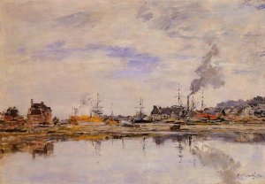 La Retenue a Trouville by Eugene-Louis Boudin Oil Painting