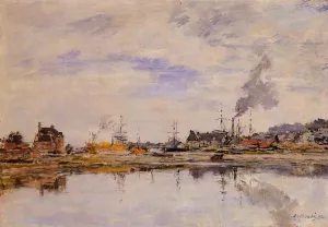 La Retenue a Trouville by Eugene-Louis Boudin Oil Painting