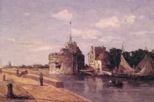 Le Havre, La Tour Francois by Eugene-Louis Boudin - Oil Painting Reproduction