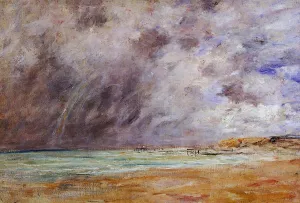 Le Havre, Stormy Skies over the Estuary by Eugene-Louis Boudin Oil Painting
