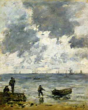 Le Havre, The Sea at Sunset by Eugene-Louis Boudin Oil Painting