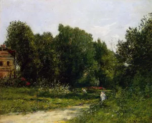 Le Parc Cordieres a Trouville painting by Eugene-Louis Boudin