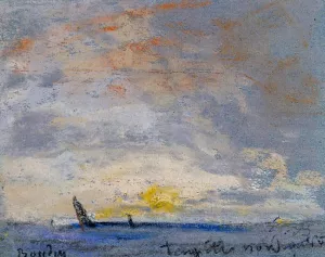Le Treport painting by Eugene-Louis Boudin