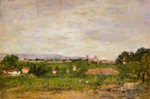 Near Antibes by Eugene-Louis Boudin Oil Painting