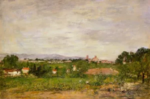 Near Antibes by Eugene-Louis Boudin - Oil Painting Reproduction