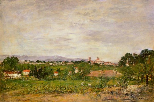 Near Antibes by Eugene-Louis Boudin - Hand-Painted Oil Painting Reproduction
