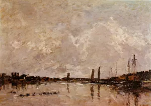 Near Faou by Eugene-Louis Boudin Oil Painting
