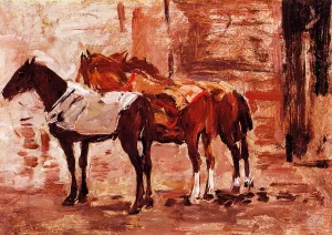 Norman Trotters by Eugene-Louis Boudin - Oil Painting Reproduction