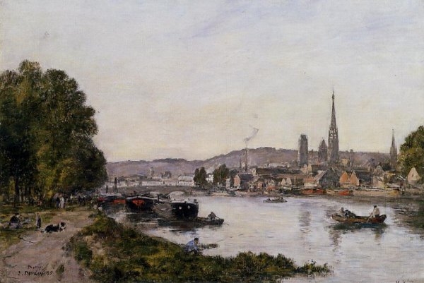 Rouen, View Over the River Seine