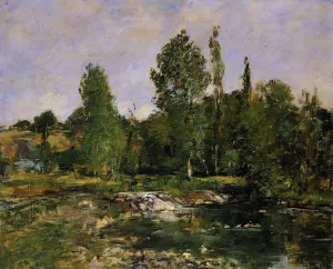 Saint-Cenery, a Pond Oil painting by Eugene-Louis Boudin