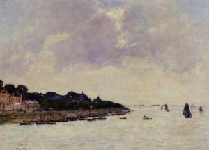 Saint-Valery-sur-Somme by Eugene-Louis Boudin Oil Painting