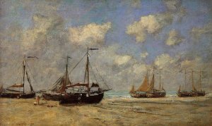 Scheveningen, Boats Aground on the Shore