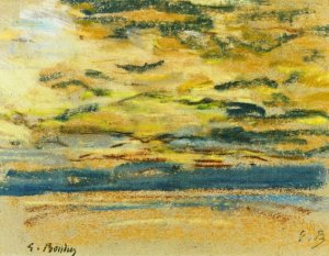 Sky by Eugene-Louis Boudin Oil Painting
