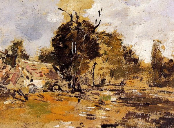 Main Product Photo of Study of a Farm, St-Ceneri Painting by Eugene-Louis Boudin