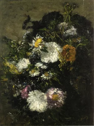 Study of Daises by Eugene-Louis Boudin - Oil Painting Reproduction
