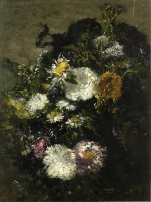 Study of Daises by Eugene-Louis Boudin Oil Painting