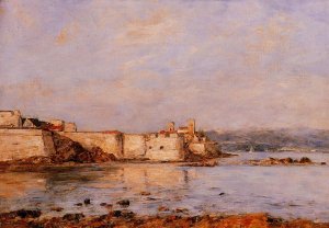 The Harbor of Antibes by Eugene-Louis Boudin Oil Painting